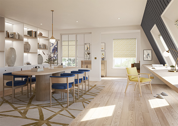 Maze, Yellow - Twist&Fit Roman Blind - Image 7